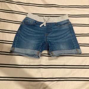 Wonder Nation Blue Jean Shorts with Gray Waistband